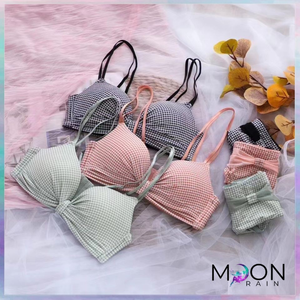 Bra Push Up BH Sexy Pakain Dalam Wanita Jepang Seksi Model Grid Kotak 1050