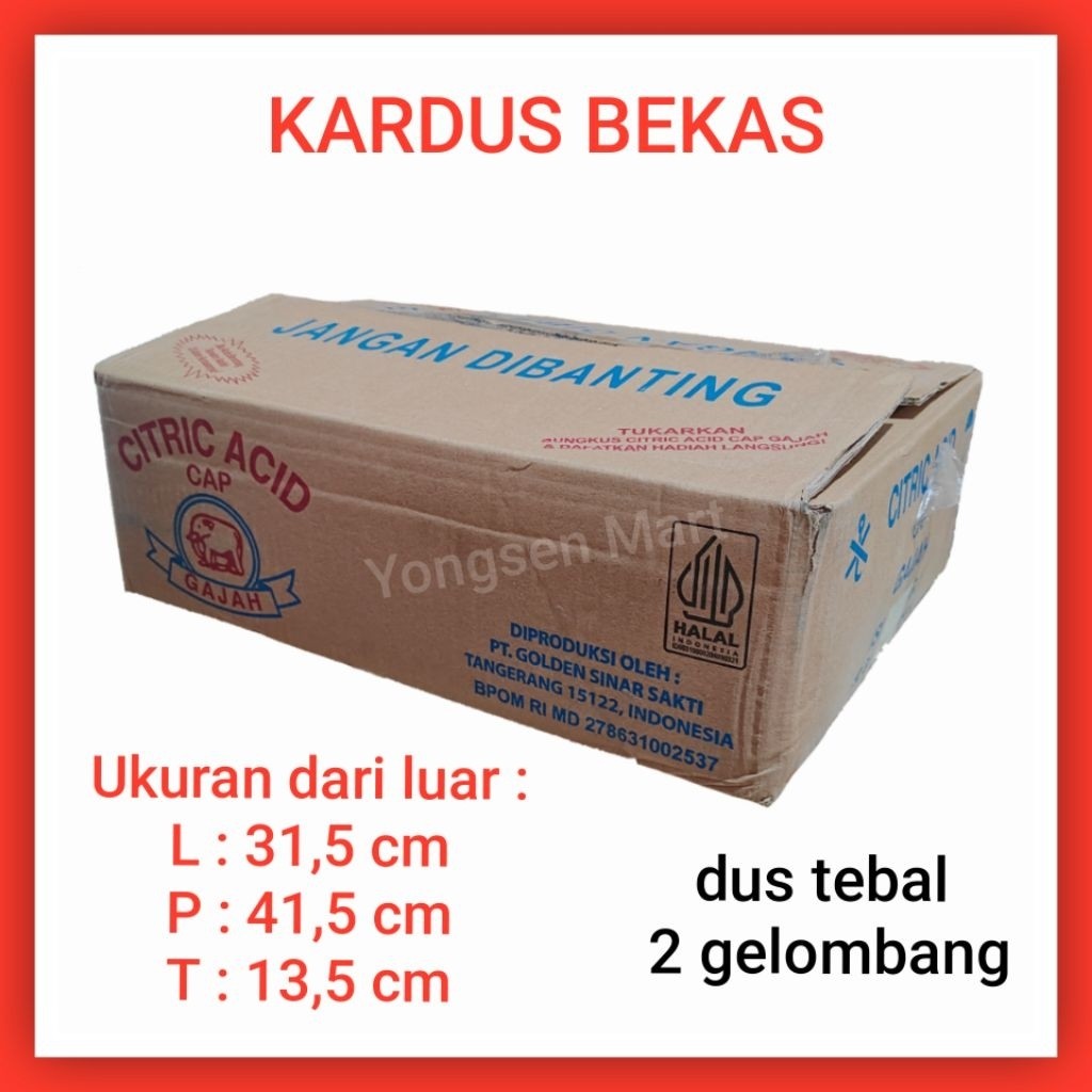 

Kardus bekas Citric acid citrun cap gajah