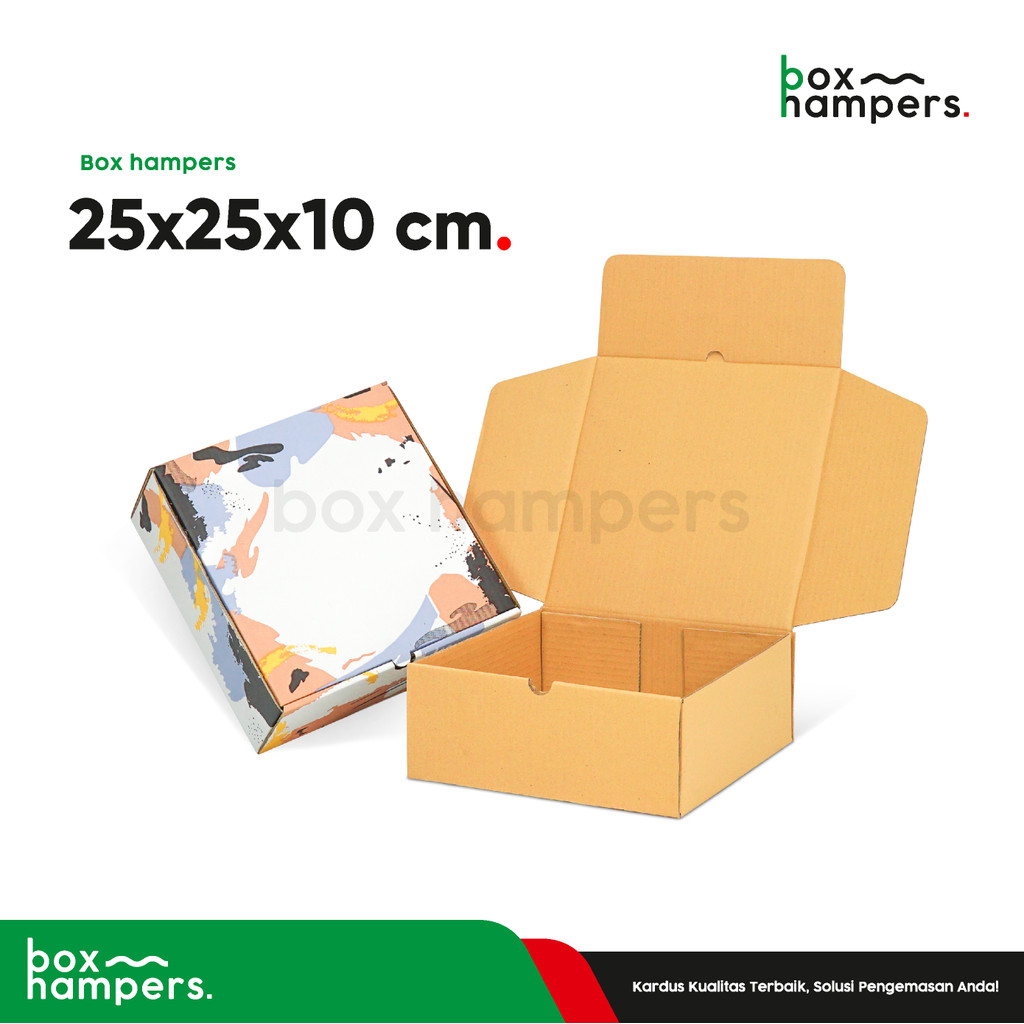 

Box 25x25x10 cm Kardus/Karton/Kemasan/Paking/Boxtas/boxbaju/boxhodie/Hampers/Gift/tinggi10