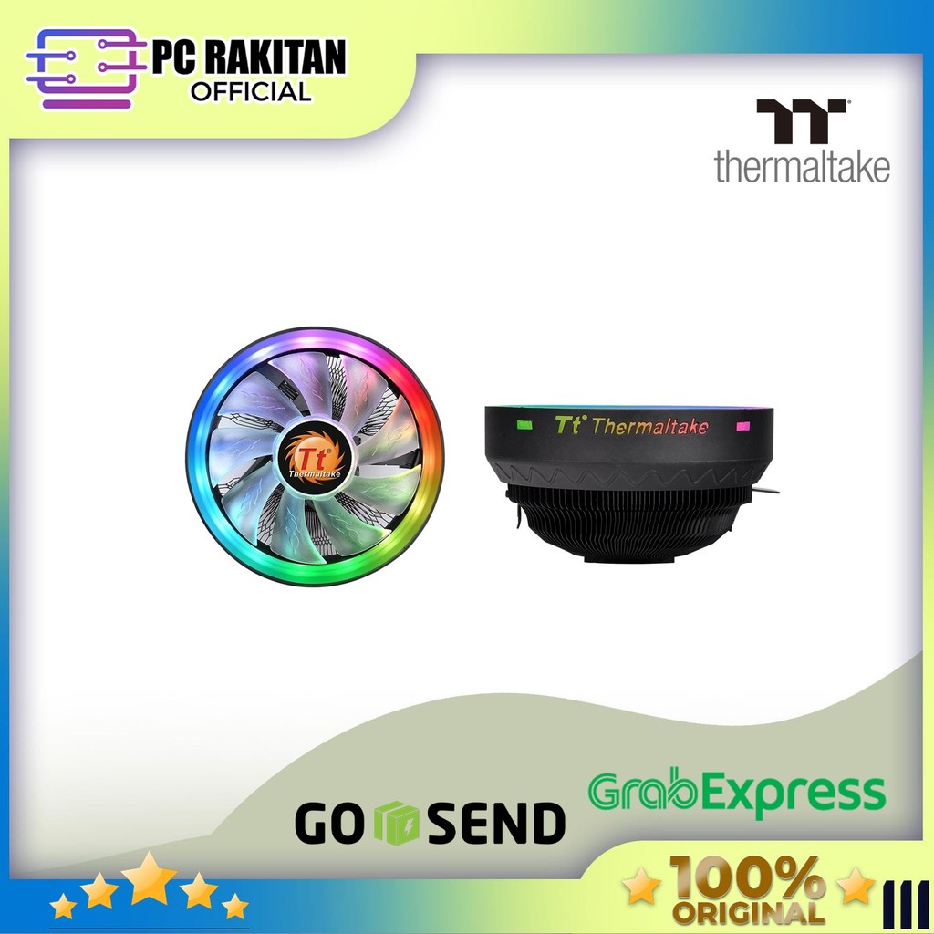 THERMALTAKE CPU AIO COOLER UX100 ARGB LIGHTING (1X 120MM ARGB FANS) BLACK 2Y