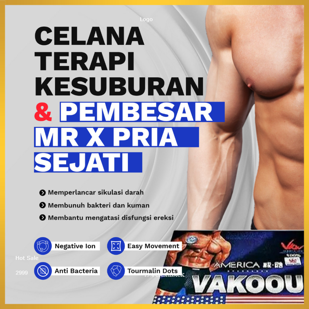 Celana Dalam Boxer Magnet Terapi Pembesar Mr P Kesehatan Pria Dewasa Vakoou ORI Terbukti Paling Ampu