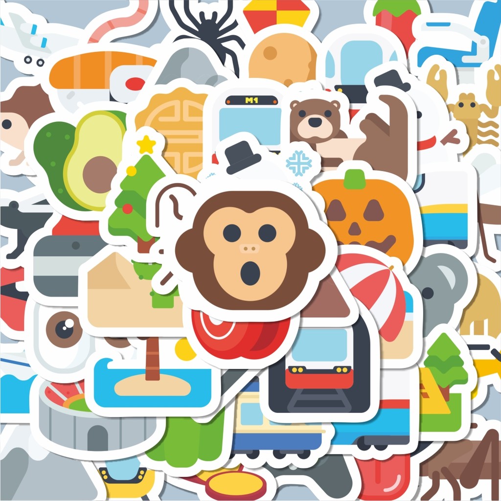 

100PCS Lucu Stiker Meme Emoji Kartun Stiker Aesthetic Stiker Anti Air Stikers Berperekat Waterproof sticker decal buat Motor Helm Buku Journal Koper Casing HP Laptop Botol Minum Hadiah anak