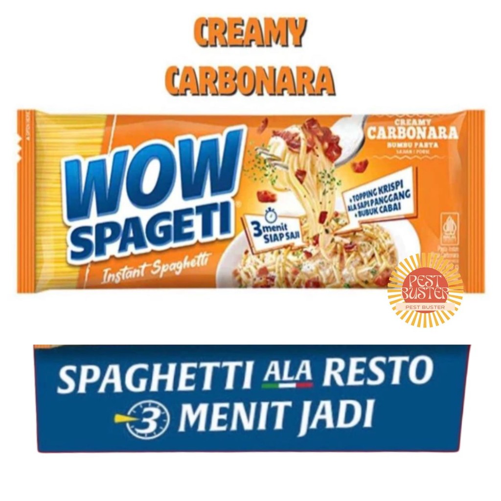 

WOW SPAGETY 88gram CREAMY CARBONARA SPAGETI SPAGHETTI BPOM
