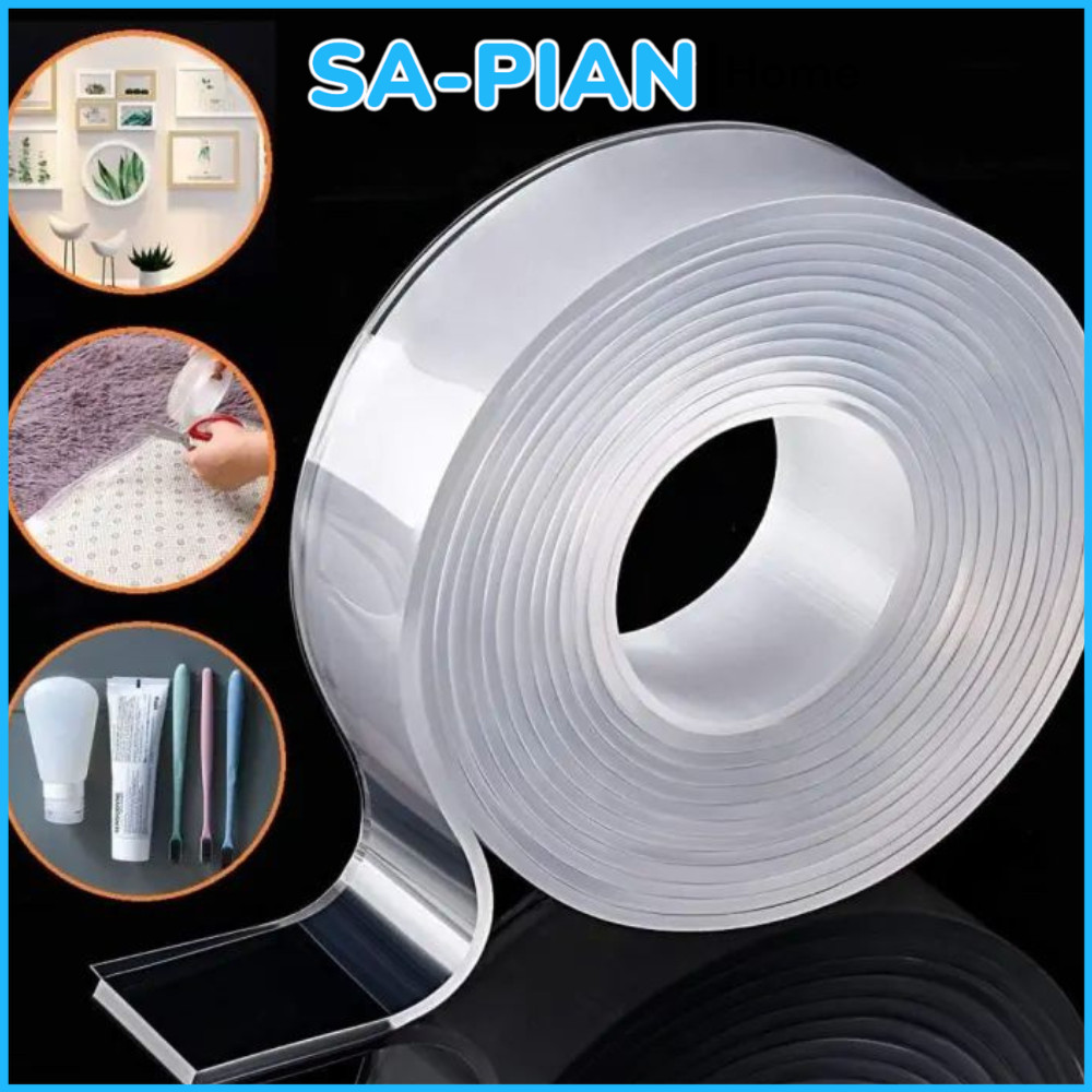 

Double Tape Nano 2 Sisi Tape 10M Selotip Bening 2 Sisi Serbaguna 10M Perekat Selotip Tape 2 Sisi