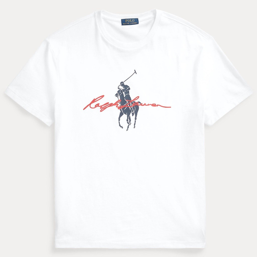 Baju Kaos Polo Ralph Lauren Classic Fit Big Pony Logo Jersey Short Sleeve T-Shirt - Baju - Kaos - Ba