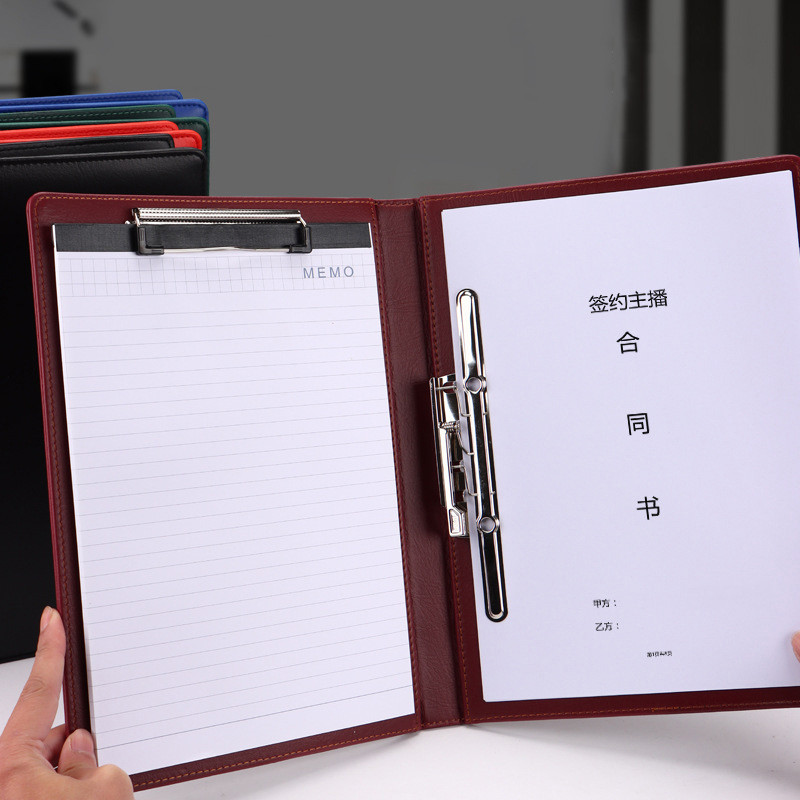 

University A4 Leather Executive Portfolio Folder women Business for Document Holder Clipboard Desk organizer Office Accessories