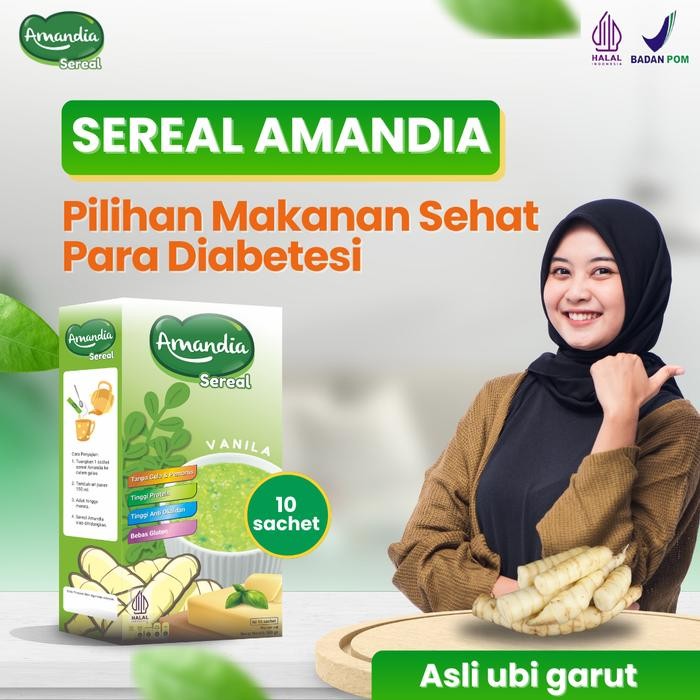 

Sereal Amandia Mengandung Bahan Alami Ubi Garut Asli Halal BPOM