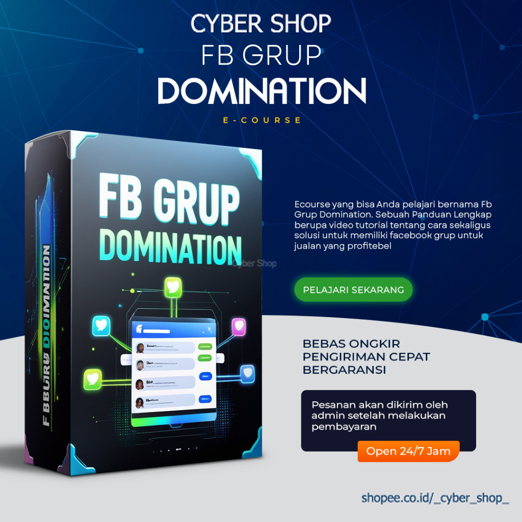[ECOURSE49] FB GRUP DOMINATION - Jadikan Facebook Grup Untuk Jualan Yang Profitebel - E-Course
