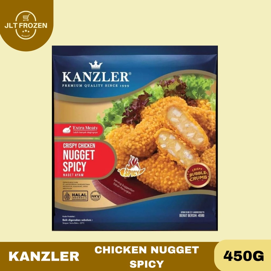 

Kanzler Spicy Crispy Chicken Nugget / Naget Ayam Pedas 450gr