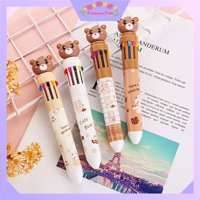 

Fashion Fair - S6271 Bolpoin Karakter Beruang Lucu / Pulpen Mekanik 10 Warna Motif Teddy Bear / Bulpen Karakter Teddy Lucu 10 Warna Tinta