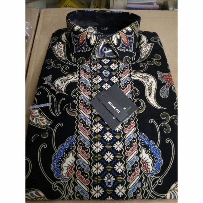 KEMEJA BATIK ALISAN LENGAN PENDEK REGULER/SLIMFIT SZ 14,5-16