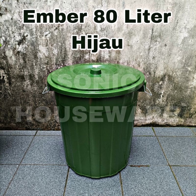 Ember 80 60 Liter Tutup Tong Gentong Besar Ember Mandi Air Jumbo Besar  Ternak Lele Coklat Budikdamb