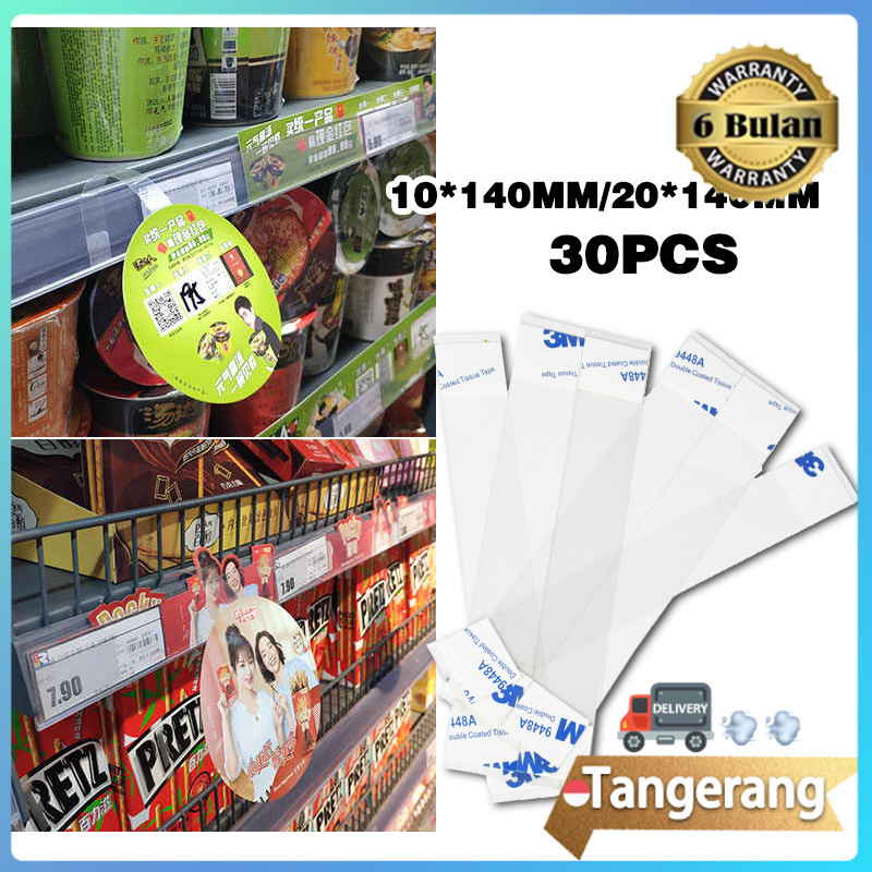 

30pcs Mika Label Harga Plastik / Mika Display Kartu Promo Toko