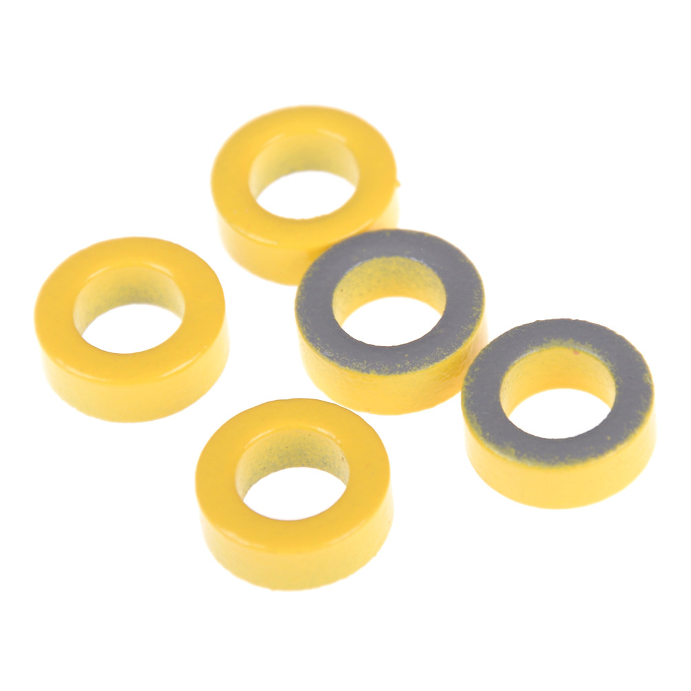 5pcs Carbonyl Iron Core T50-6 Iron Powder Toroidal Core RF Toroid HF HAM QRP Inside Diameter 0.7cm O