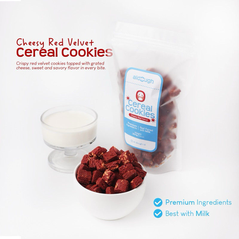 

Aldough Cereal Cookies Premium - Cheesy Red Velvet Cereal Cookies