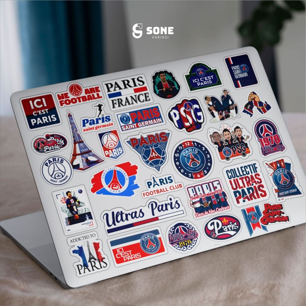

Paket Stiker Bola PSG Paris Saint-Germain Vinyl Waterproof Note Stationery Sticker Laptop Casing Phone
