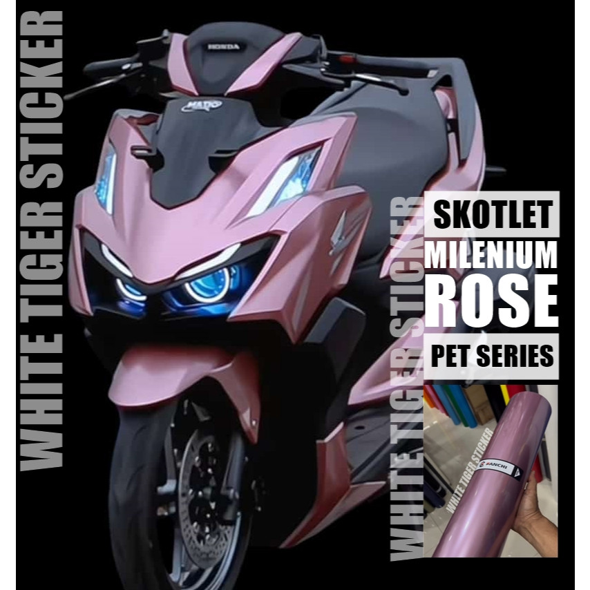 SKOTLET STIKER MOTOR MILENIUM ROSE PREMIUM SKOTLET MILENIUM ROSE SCOTLITE SOFT PINK CANDY SKOTLET PI
