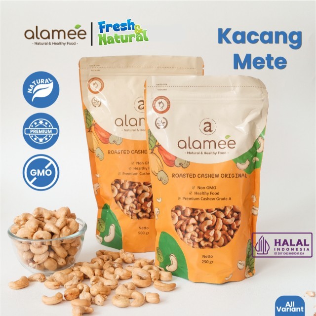 

Kacang Mede Mete Mente Cashew Panggang Roasted Oven Original Premium Grade A Utuh Matang Asli Crispy Kemasan Siap Makan Toples Tawar fresh and natural