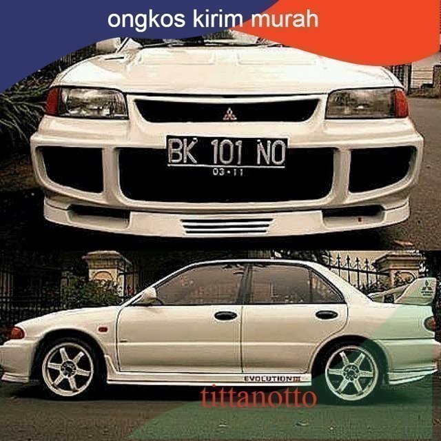 Bumper depan plus lips lancer evo3 evo 3