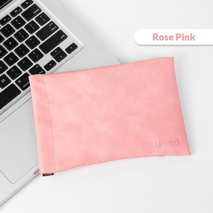 

【YANA-M】COD!!! Uneed Multifunctional Zipper Pouch Organizer Powerbank, Kabel, Charger, Kacamata, Make Up Dll – UOB102 - ROSE PINK