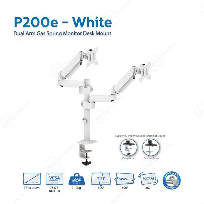 

【YANA-M】FLASH SALE!!! BRACKET MONITOR DESKMOUNT GAS SPRING OXIMUS P200e TILT SWIVEL ROTATE Bracket Meja Desk Organizer and Accessories - Putih, Seller
