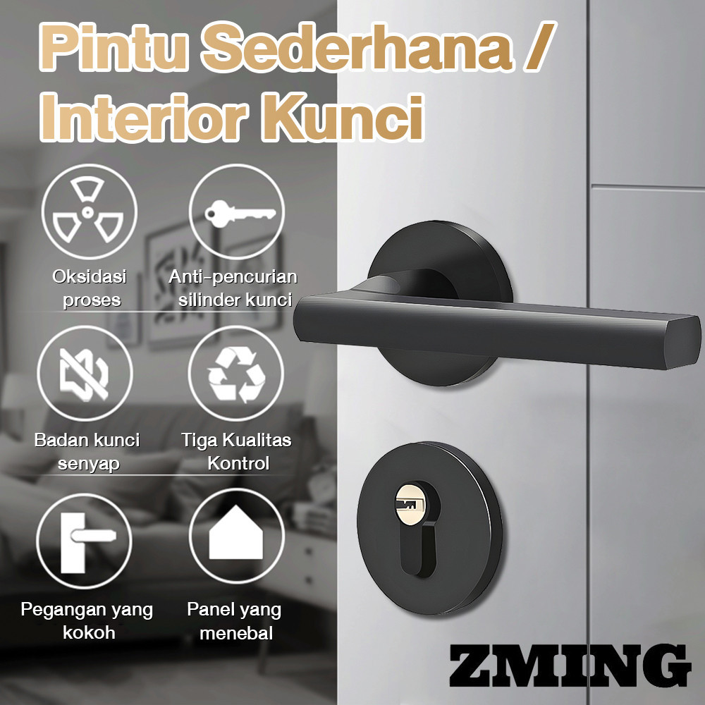 Kunci Pintu Rumah / Kunci Pintu Set Stainless Steel  / Handle Pisah Pintu Rumah / Gagang Pintu Pisah