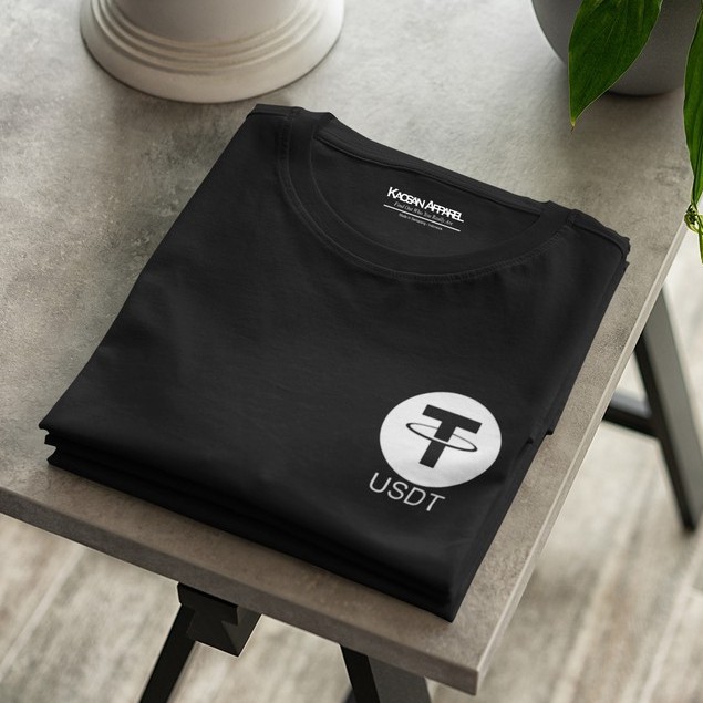 T-shirt Kaos Crypto "Theter USDT" - Kaos Cryptocurrency/Kaos Bitcoin/Kaos Crypto/Kaos USDT