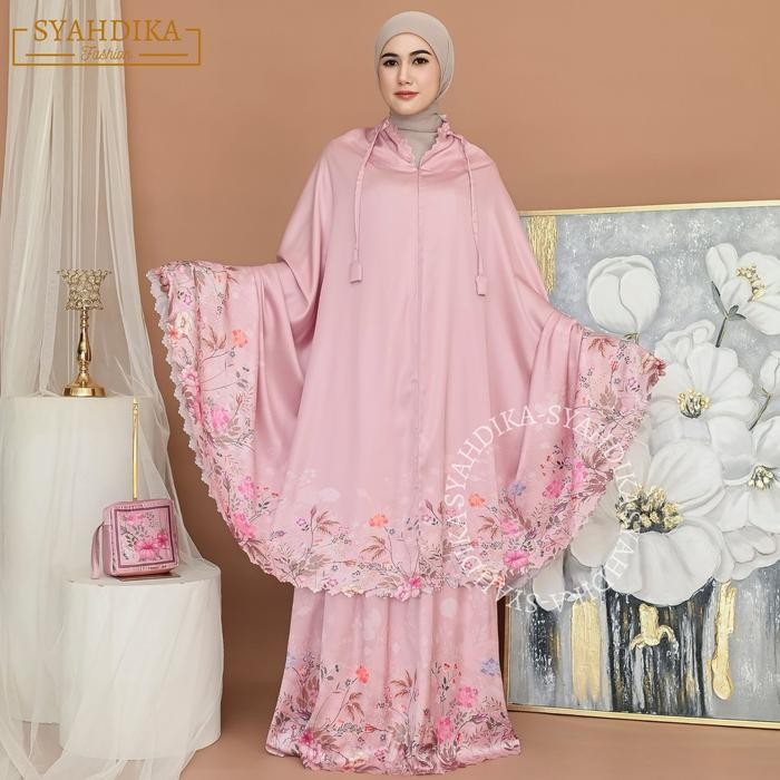 Syahdika - (FREE SEJADAH) MUKENA SILK PREMIUM BALQIS SERIES BY SYAHDIKA - Blush