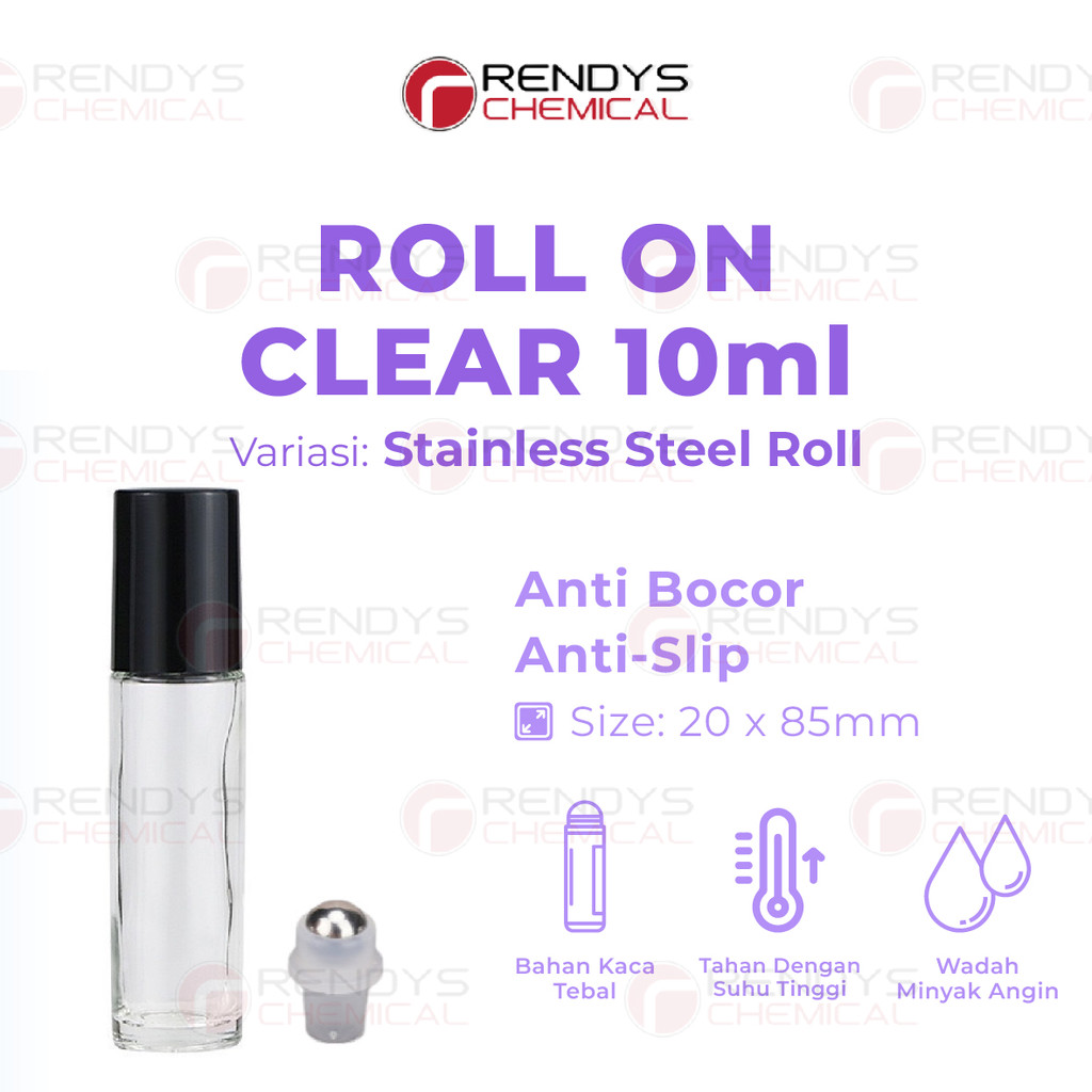 BOTOL ROLL ON CLEAR 10ML / BOTOL ROLL ON 10ML BENING