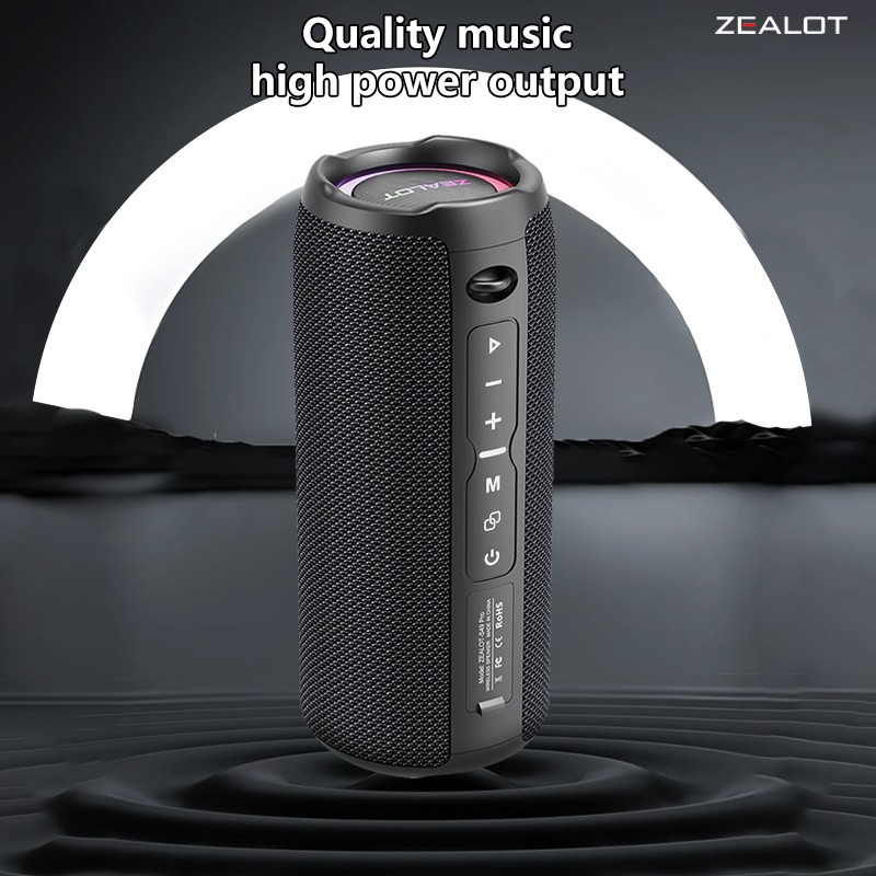 ZEALOT S49 Pro 20W BT Wireless Speakers, Outdoor Portable Subwoofer Speaker, 3000mAh Battery, 10 Hou