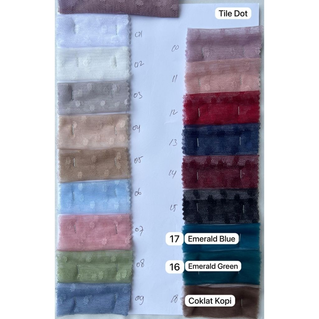 Kain Tile Dot Tulle Polkadot Harga Yard Minimal Order 1 Roll