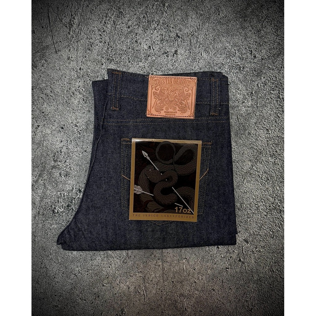 The Indigo Unsanforized Selvedge 17oz Raw Denim Slimstraight
