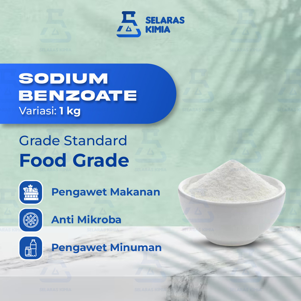 

Sodium Benzoate Ex. Purox Holland 1Kg / Natrium Benzoat / Pengawet Makanan 1 Kg