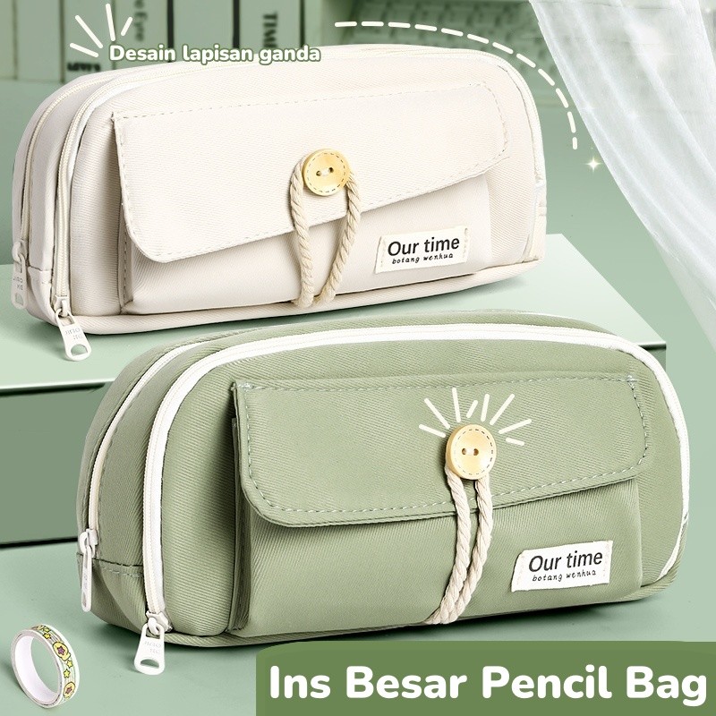 

Tempat Pensil Desain Multi-lapis Kapasitas Besar Kotak Pensil Aesthetic Korea