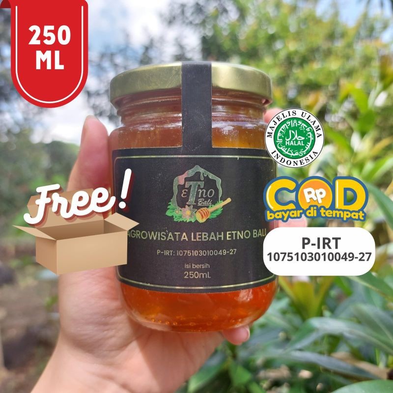 

[250 ML] Madu Nyawan Lebah Apis Murni Asli Kemasan Jar