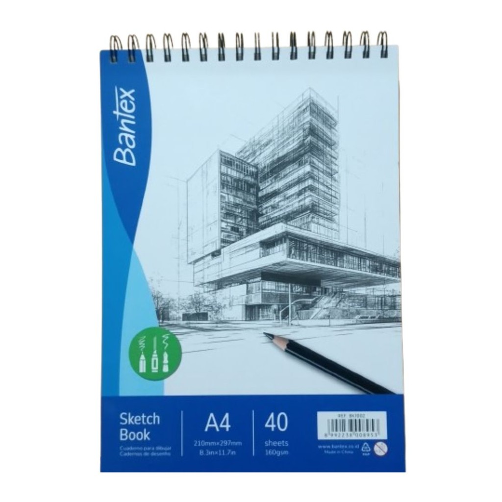 

BANTEX SKETCHBOOK A4 160GSM BUKU SKETSA 40SHEET