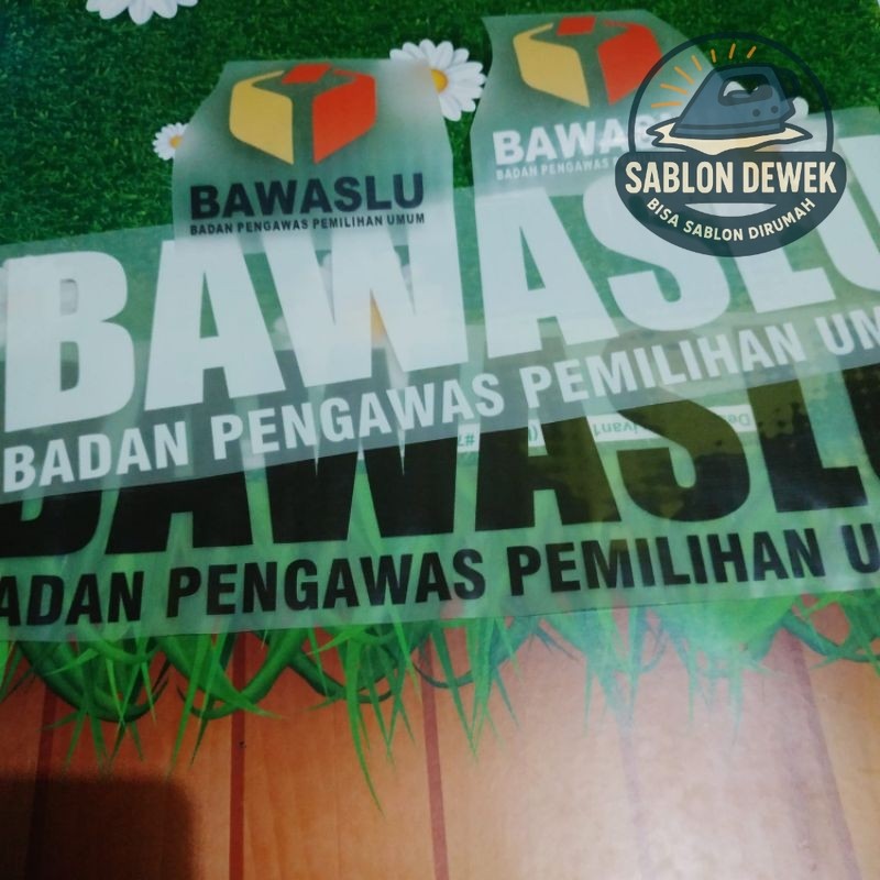 

SABLON SETRIKA (DTF) LOGO BAWASLU dan PANWASLU