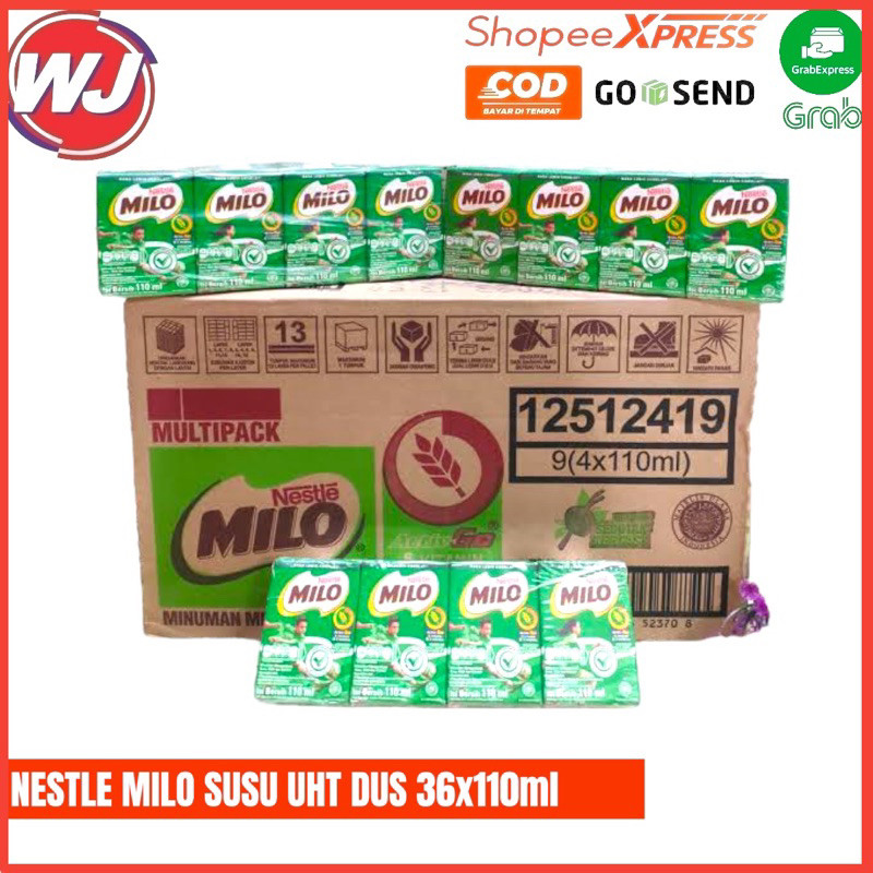

NESTLE MILO SUSU UHT DUS 36x110ml