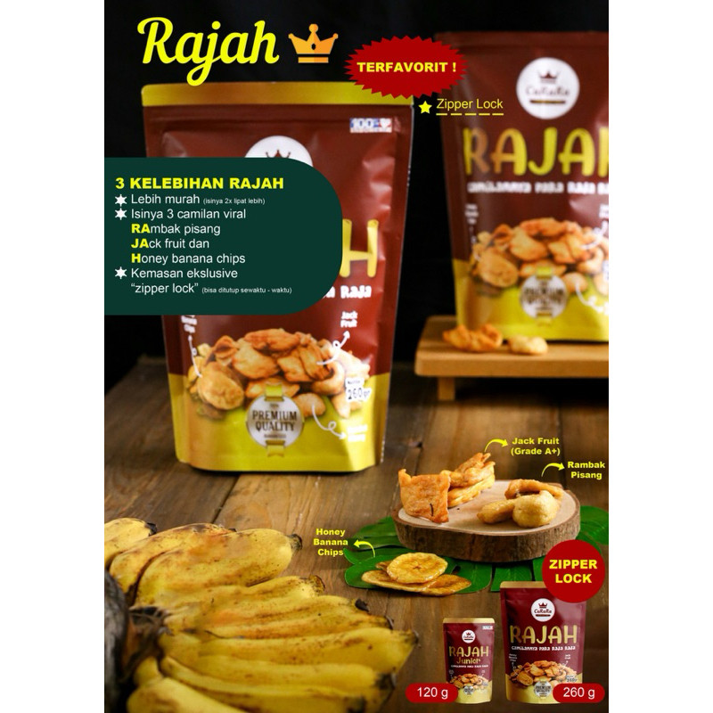 

RaJaH (Rambak pisang, Jack fruit, Honey banana chips)