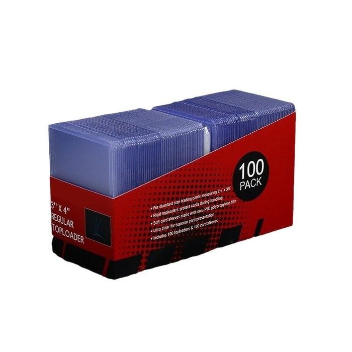 Minerva Bulk 100pc Toploader Standart Quality TCG card holder Pokemon MTG Yugioh Digimon Onepiece