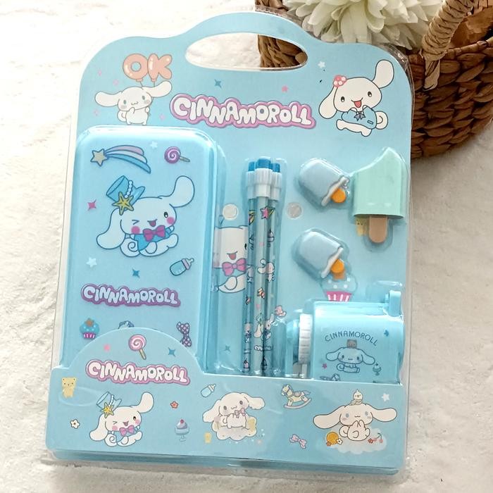 

BB Alat Tulis Stationery Set Cinnamoroll Kuromi Melody Gift Set 9in1 6produk - cinna
