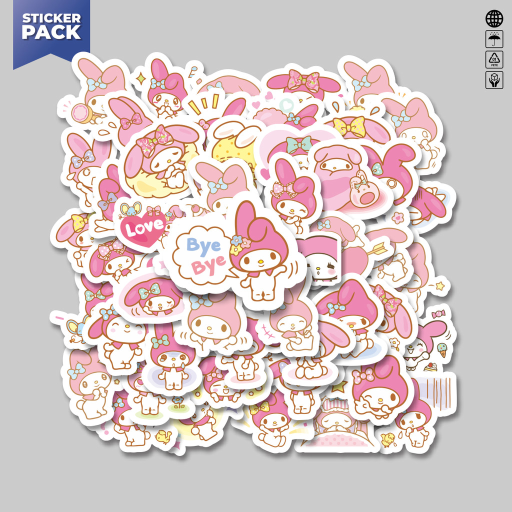 

[100PCS]Stiker Pack Stiker Kartun Melody Versi 2 Aesthetic Vinyl Anti Air Dekorasi Sticker Laptop Buku Journal Koper Helm Casing HP Gitar Helm Skateboard