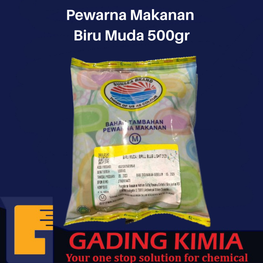 

Pewarna Makanan Biru Muda (Blue Light) 500GR
