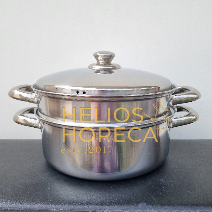 Panci Steamer Susun 2 Panci Kukus 26 cm Golden Flying Fish Steamer Set STMR01226