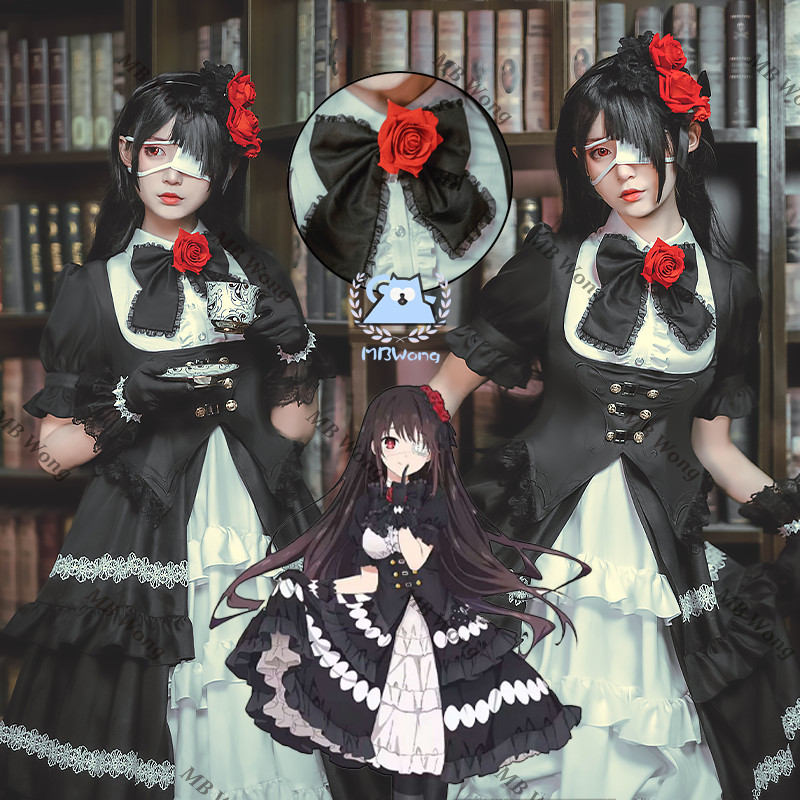 Anime Date A Live Kurumi Tokisaki Cosplay Costume Kurumi Lolita Dress Girl Dress For Hallowmas Party