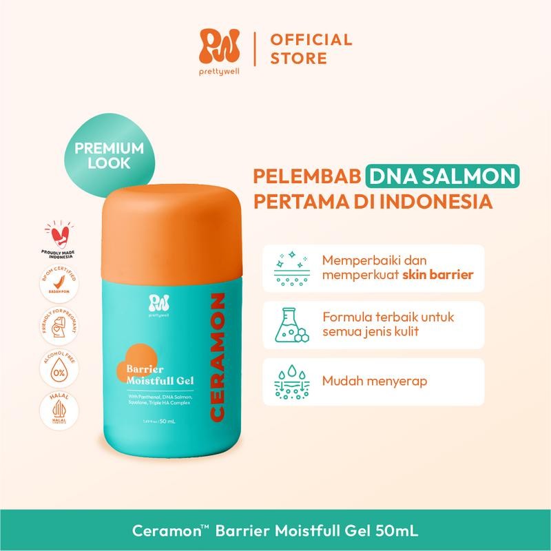 

Prettywell CeraMON Barrier Moistful Gel 50mL (sudah tidak pakai Box) - Ceramide - Panthenol - Moisturizer - Pelembab Wajah