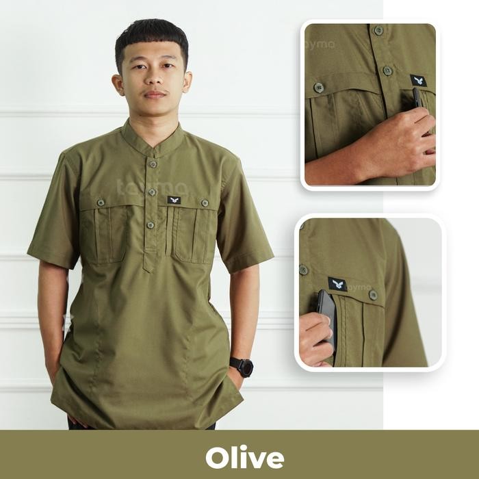Baju Koko, Koko Kurta, Baju Tactical, Baju Seragam Kerja, Baju Outdoor - Coklat Misty, M