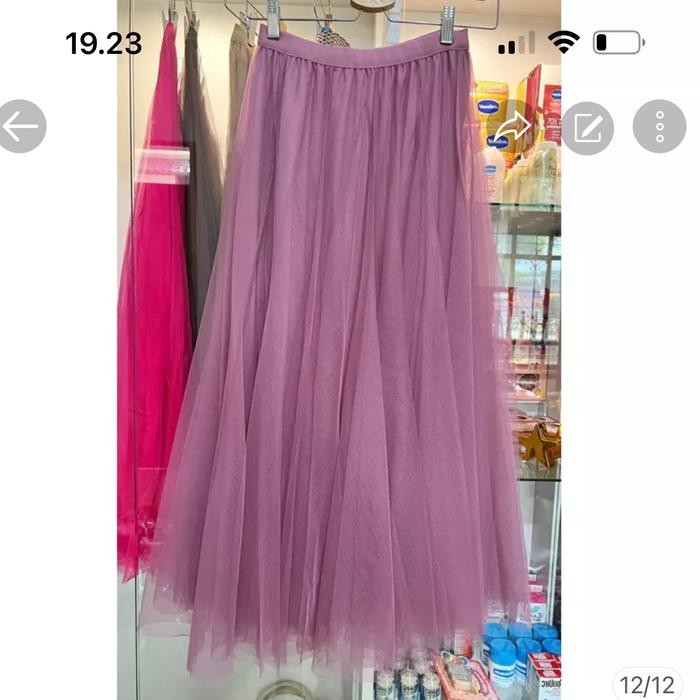 Rok Tutu Maxi Vintage Polos Import Bangkok - Ungu