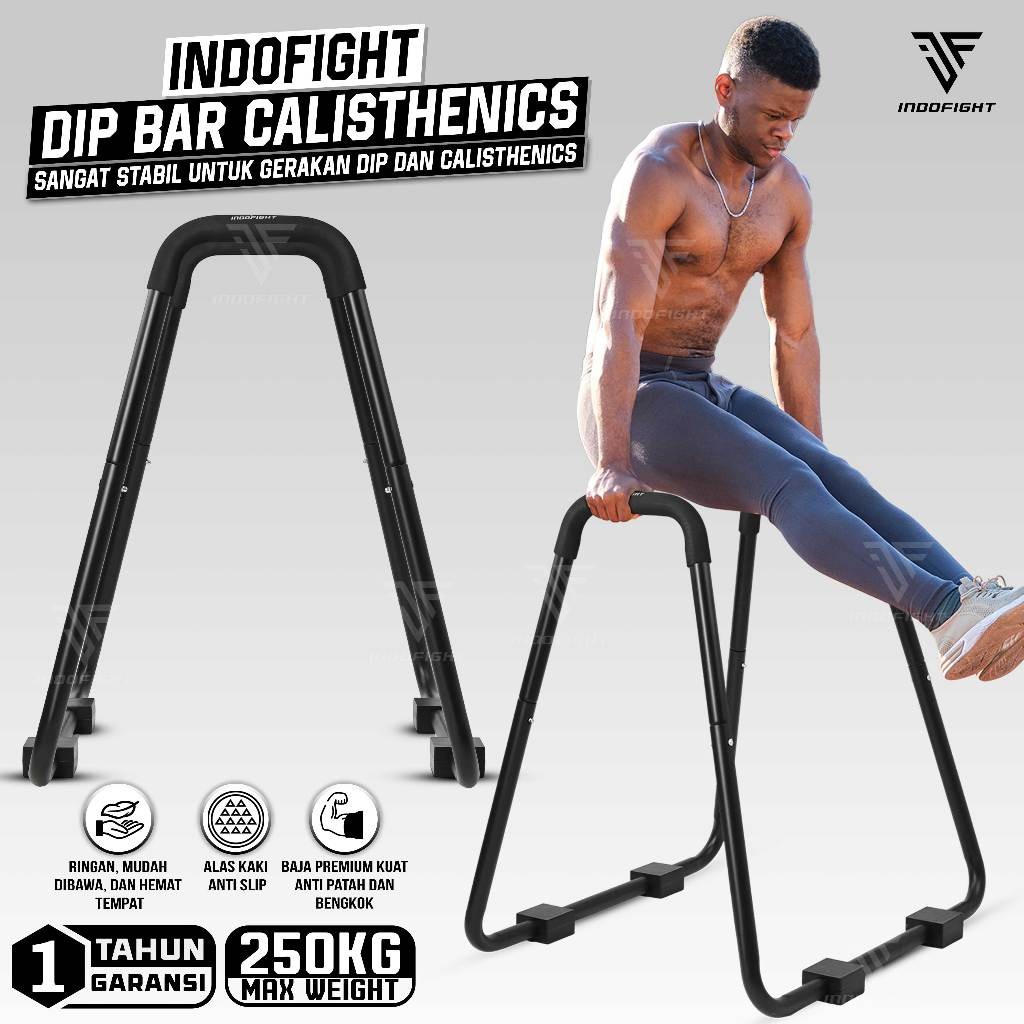 Dip Bar Calisthenics Indofight Dips Bar Parallel Bar Crossfit Dips Tiang Parallettes Bar Alat Olahra