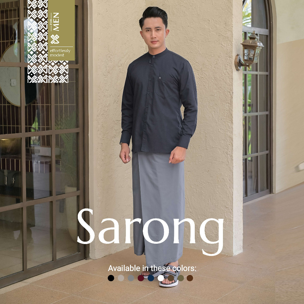 MUNIKSOSHOP  DS Modest - Sarung Katun Polos - DS Men
